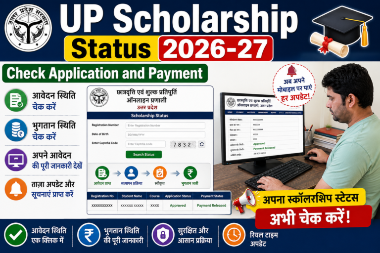 UP Scholarship Status 2026-27 Check Application and Payment